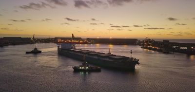 The largest ever bulk carrier to visit the Mid West berthed at Geraldton Port this week