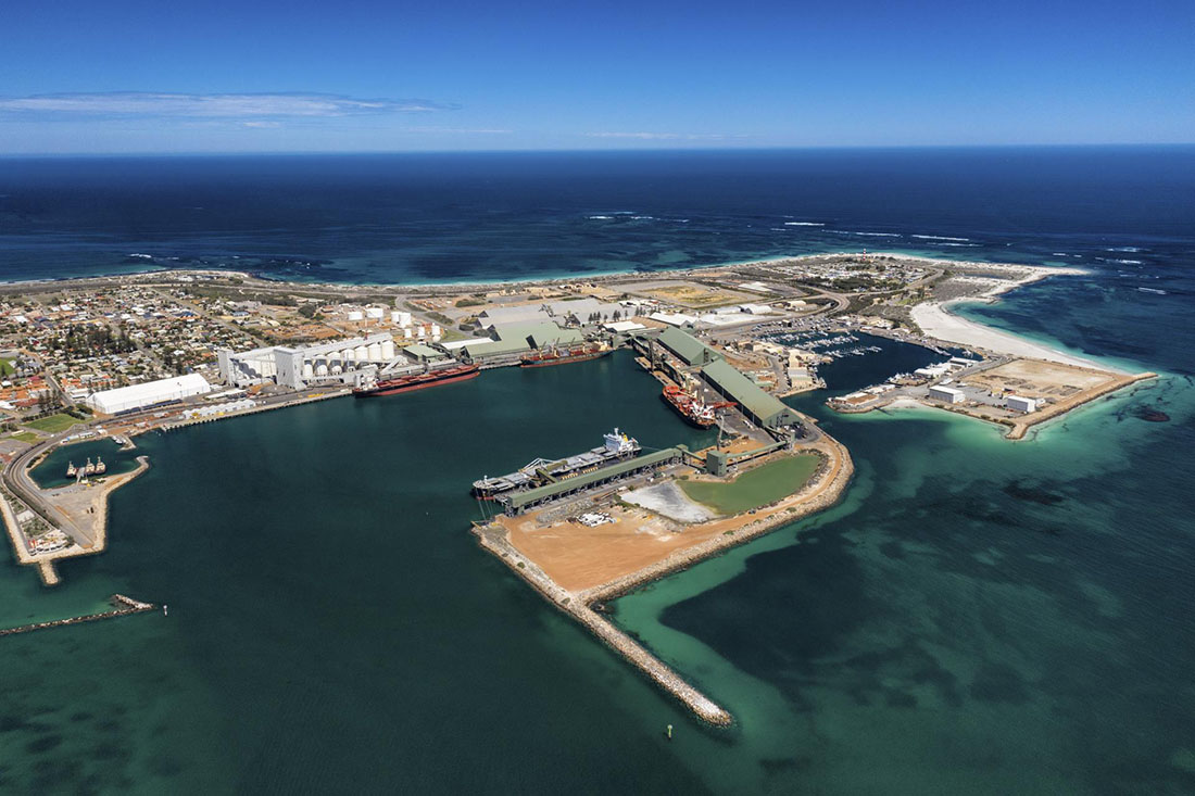 Aerial view of Geraldton Port and Fishing Boat Harbour.