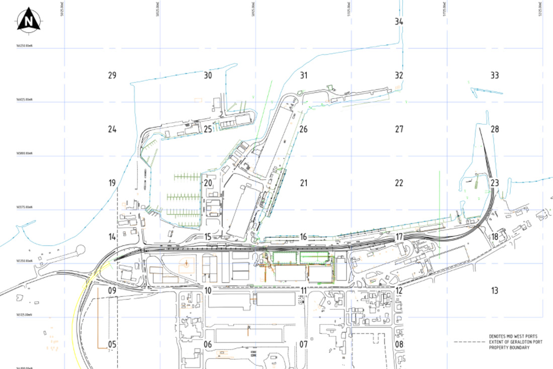 Drawing plan of Geraldton Port and Fishing Boat Harbour